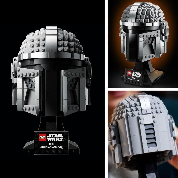 LEGO 75328 Star Wars Le Casque Du Mandalorien Maquette de Collection a Construire Décoration et Cadeau Pour Adultes