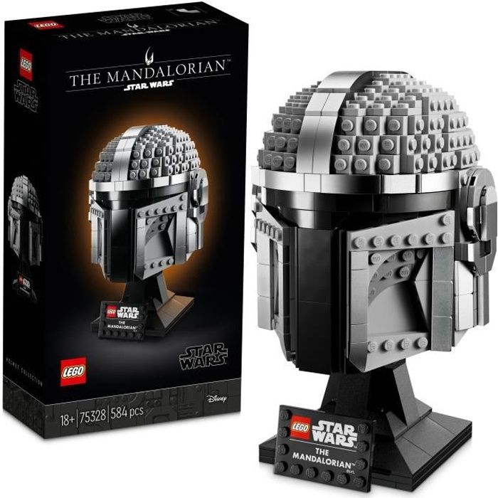 LEGO 75328 Star Wars Le Casque Du Mandalorien Maquette de Collection a Construire Décoration et Cadeau Pour Adultes