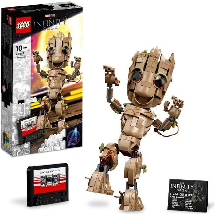 LEGO 76217 Marvel Je s’Appelle Groot Jouet Marvel et Figurine Bébé Groot Film Les Gardiens de la Galaxie 2 Enfants