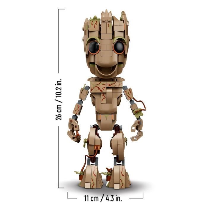 LEGO 76217 Marvel Je s’Appelle Groot Jouet Marvel et Figurine Bébé Groot Film Les Gardiens de la Galaxie 2 Enfants