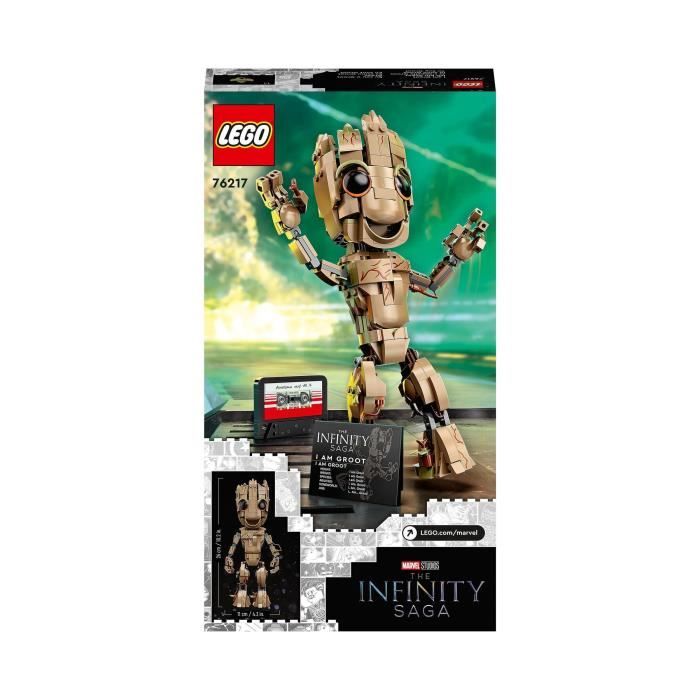 LEGO 76217 Marvel Je s’Appelle Groot Jouet Marvel et Figurine Bébé Groot Film Les Gardiens de la Galaxie 2 Enfants