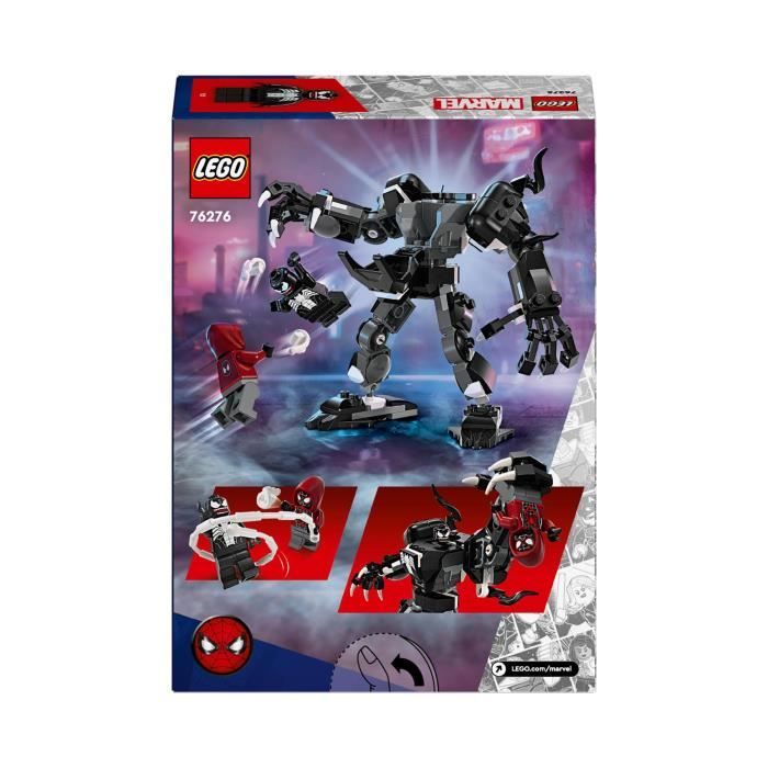 LEGO 76276 Marvel L’Armure Robot de Venom contre Miles Morales Jouet de Construction avec Minifigurines