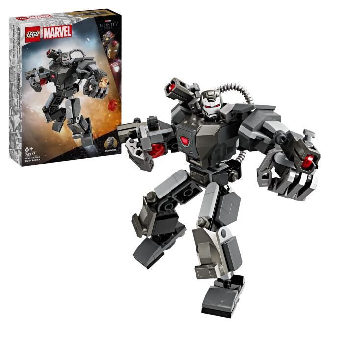 LEGO 76277 Marvel L’Armure Robot de War Machine Jouet de Robot avec: 3 Canons de Tir Personnage MCU