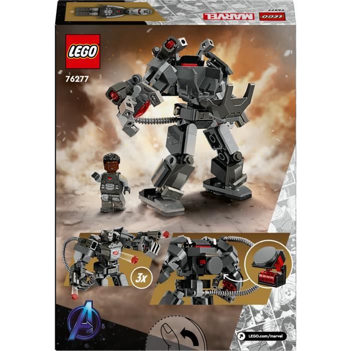 LEGO 76277 Marvel L’Armure Robot de War Machine Jouet de Robot avec: 3 Canons de Tir Personnage MCU