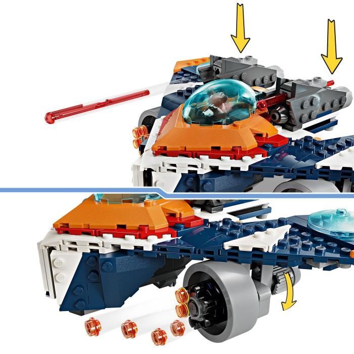 LEGO 76278 Marvel Le Vaisseau Spatial de Rocket contre Ronan Jouet sur Les Gardiens de la Galaxie Vaisseau