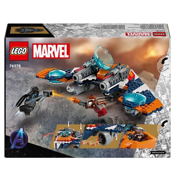 LEGO 76278 Marvel Le Vaisseau Spatial de Rocket contre Ronan Jouet sur Les Gardiens de la Galaxie Vaisseau