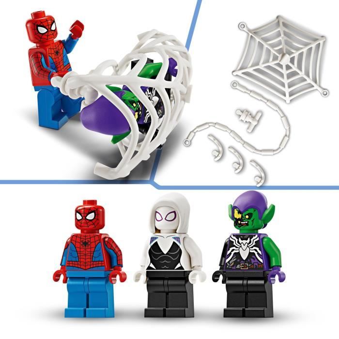 LEGO 76279 Marvel La Voiture de Course de Spider-Man contre le Bouffon Vert Venomisé Jouet avec Minifigurines