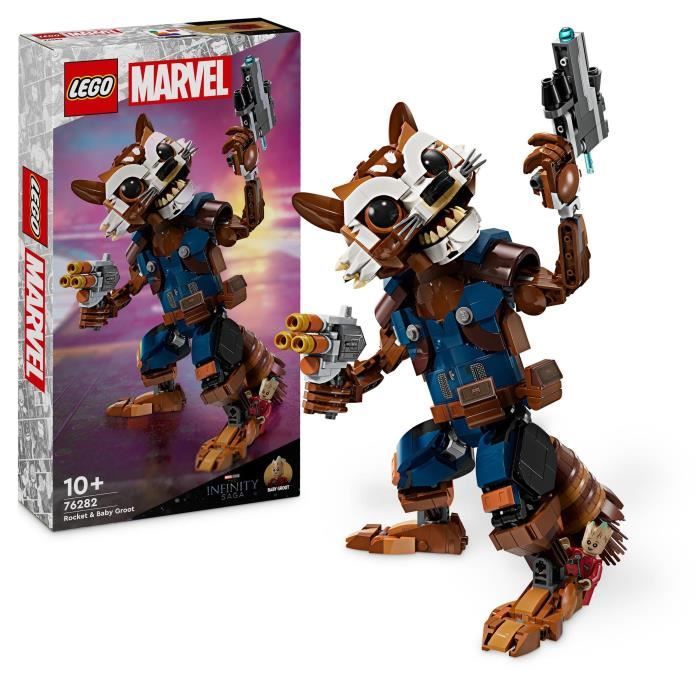 LEGO 76282 Marvel Rocket et Bébé Groot Jouet pour Enfants Film Les Gardiens de la Galaxie Figurine de Super-Héros