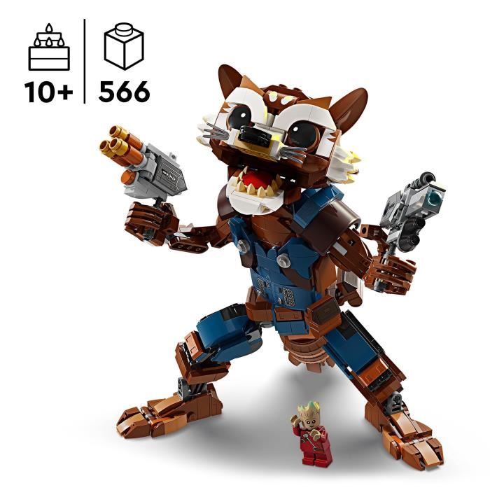 LEGO 76282 Marvel Rocket et Bébé Groot Jouet pour Enfants Film Les Gardiens de la Galaxie Figurine de Super-Héros