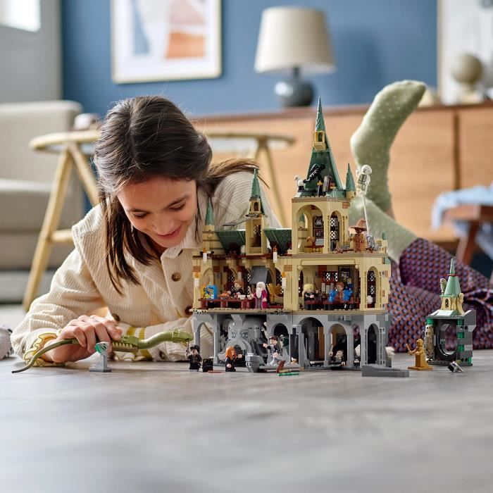 LEGO 76389 Harry Potter La Chambre des Secrets de Poudlard Jouet Château avec Grande Salle + Figurine Edition 20eme