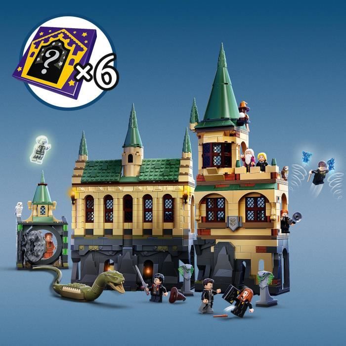 LEGO 76389 Harry Potter La Chambre des Secrets de Poudlard Jouet Château avec Grande Salle + Figurine Edition 20eme