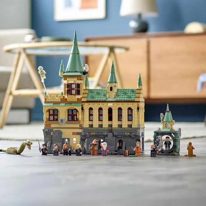 LEGO 76389 Harry Potter La Chambre des Secrets de Poudlard Jouet Château avec Grande Salle + Figurine Edition 20eme