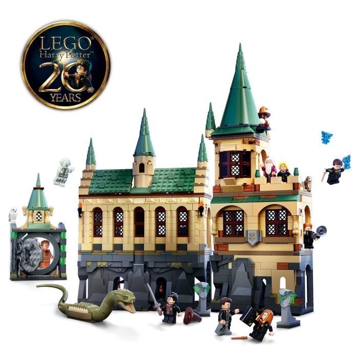 LEGO 76389 Harry Potter La Chambre des Secrets de Poudlard Jouet Château avec Grande Salle + Figurine Edition 20eme