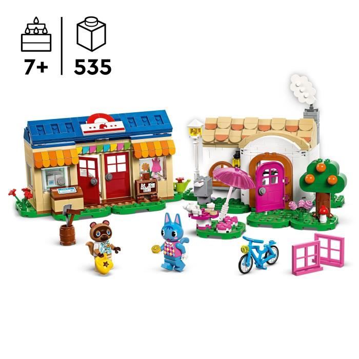 LEGO Animal Crossing 77050 Boutique Nook et Maison de Rosie Set de Construction Créatif