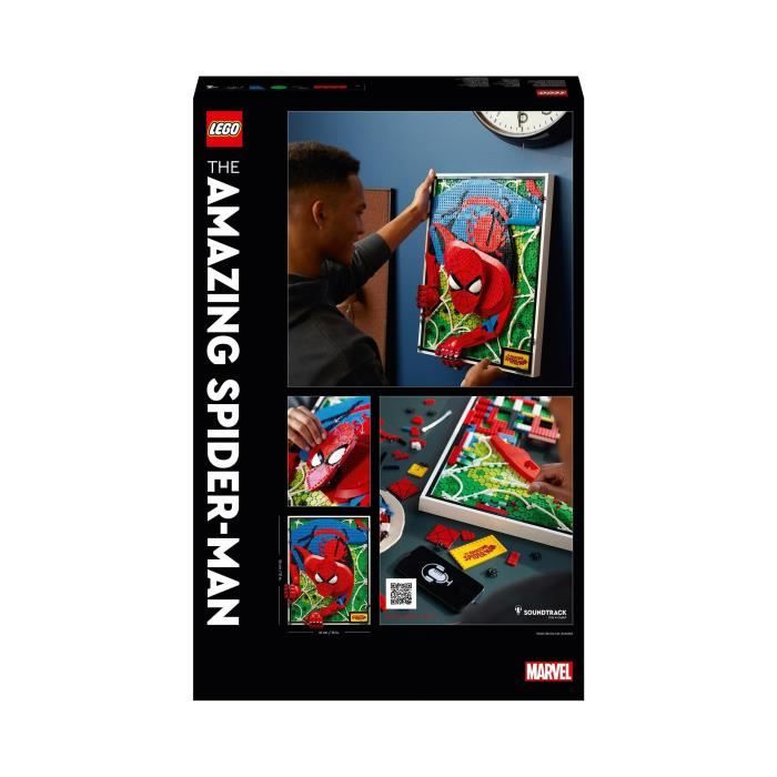 LEGO ART 31209 The Amazing Spider-Man Set Art Mural 3D Poster BD pour Adolescents et Adultes