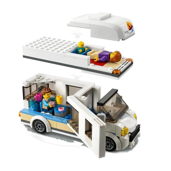 LEGO City 60283 Le Camping-Car de Vacances Jouet pour Enfants 5 Ans Foret LEGO Véhicule Camping Jeu de Voyage