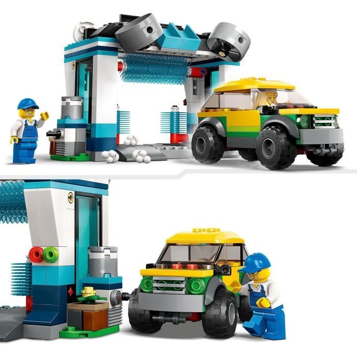 LEGO City 60362 La Station de Lavage Jouet pour Enfants Des 6 Ans avec Voiture et Minifigurines