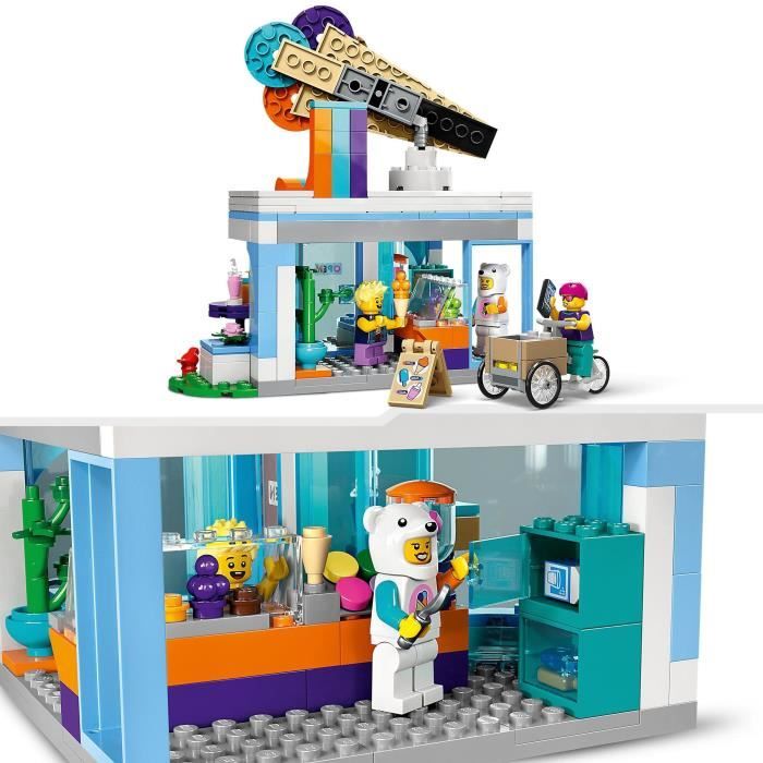 LEGO City 60363 La Boutique du Glacier Jouet pour Enfants Des 6 Ans avec Vélo Cargo