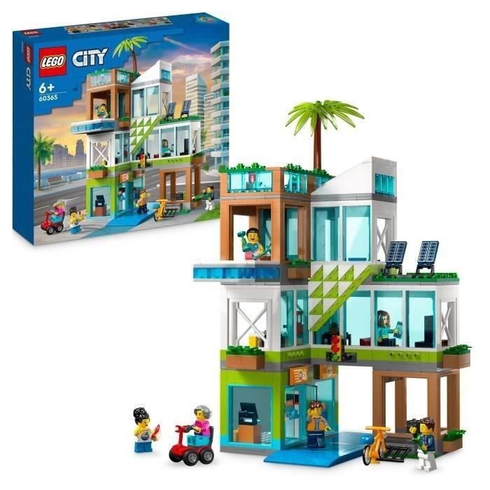 LEGO City 60365 L’Immeuble d’Habitation Maquette Modulaire avec Chambres Magasin et Vélo