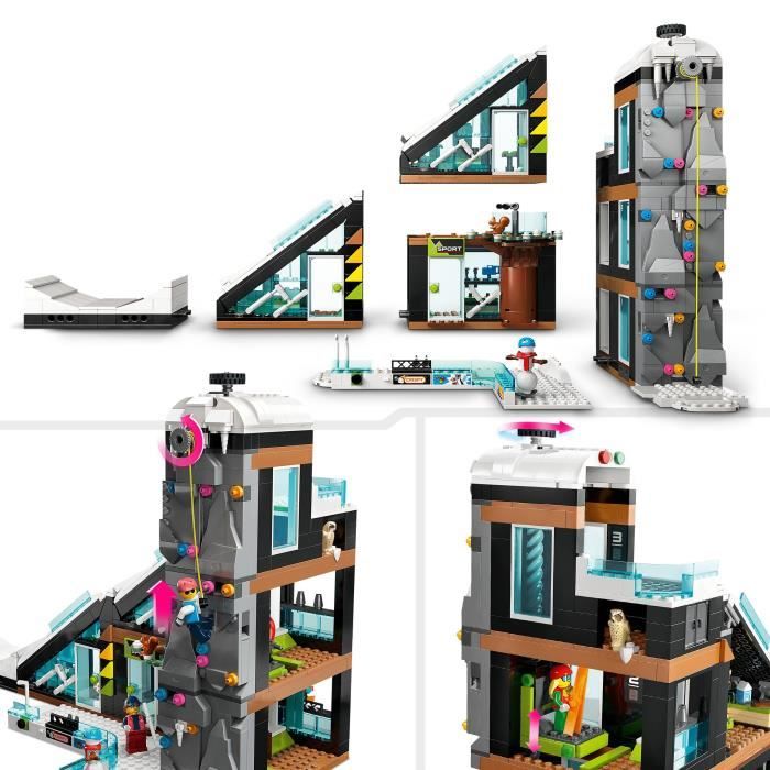 LEGO City 60366 Le Complexe de Ski et d’Escalade Jouet de Construction Modulaire pour Enfants Des 7 Ans