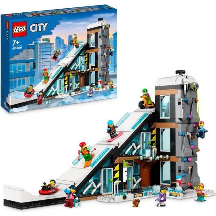 LEGO City 60366 Le Complexe de Ski et d’Escalade Jouet de Construction Modulaire pour Enfants Des 7 Ans