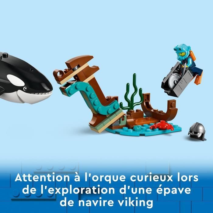 LEGO City 60368 Le Navire d’Exploration Arctique Jouet de Grand Bateau Flottant Cadeau Enfants