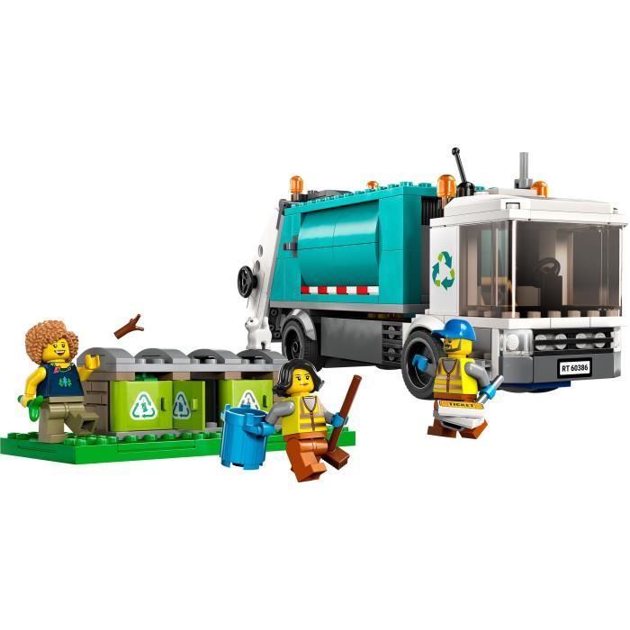 LEGO City 60386 Le Camion de Recyclage Jouet Camion-Poubelle Jeu Éducatif Enfants 5 Ans