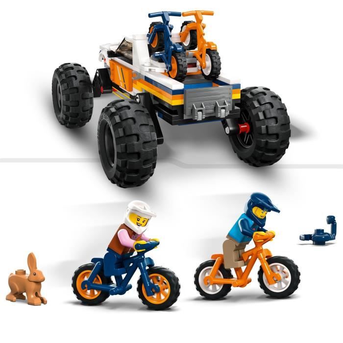 LEGO City 60387 Les Aventures du 4x4 Tout-Terrain Jouet Monster Truck Jeu Camping