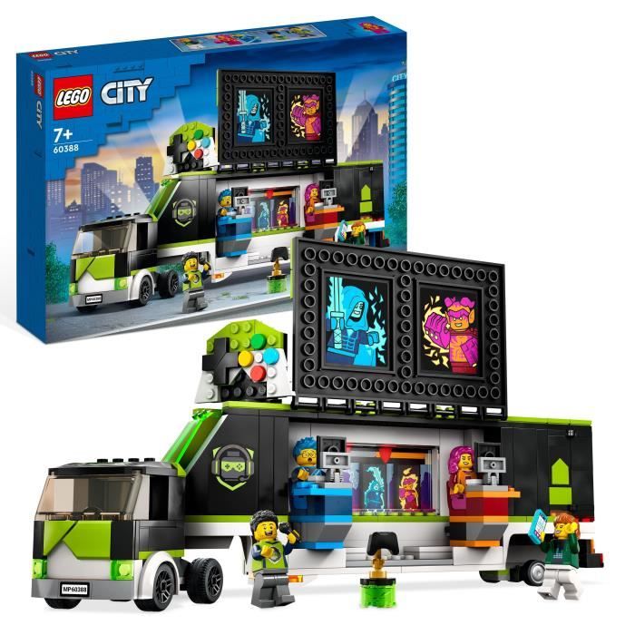 LEGO City 60388 Le Camion de Tournois de Jeux Vidéo Jouet Enfants 7 Ans Compétition eSport