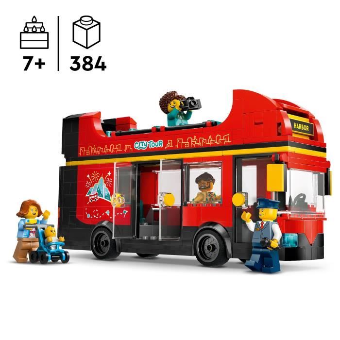 LEGO City 60407 Le bus rouge a deux étages bus jouet véhicule pour enfants des 7 ans