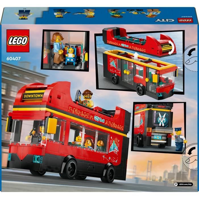 LEGO City 60407 Le bus rouge a deux étages bus jouet véhicule pour enfants des 7 ans