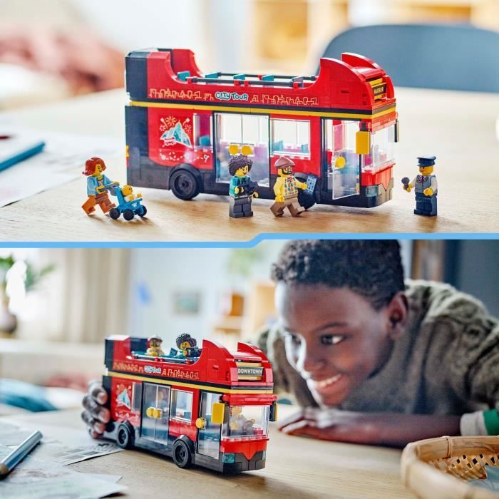 LEGO City 60407 Le bus rouge a deux étages bus jouet véhicule pour enfants des 7 ans