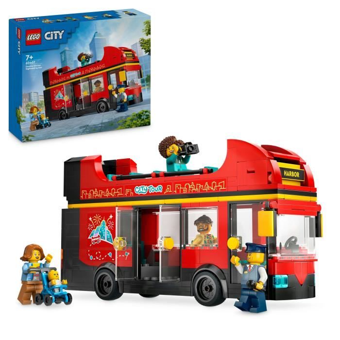 LEGO City 60407 Le bus rouge a deux étages bus jouet véhicule pour enfants des 7 ans