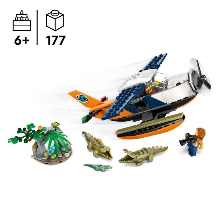 LEGO City 60425 L’hydravion de l’explorateur de la jungle jouet enfant 6 ans