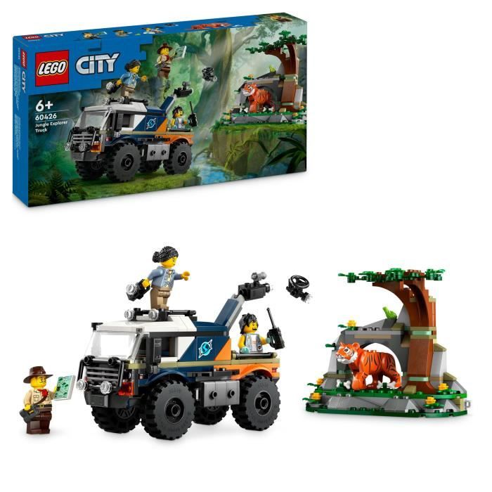 LEGO City 60426 Le camion tout-terrain de l’explorateur de la jungle jouet enfant 6 ans