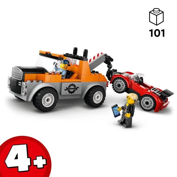 LEGO City 60435 La dépanneuse et la voiture de sport jeu de construction des 4 ans