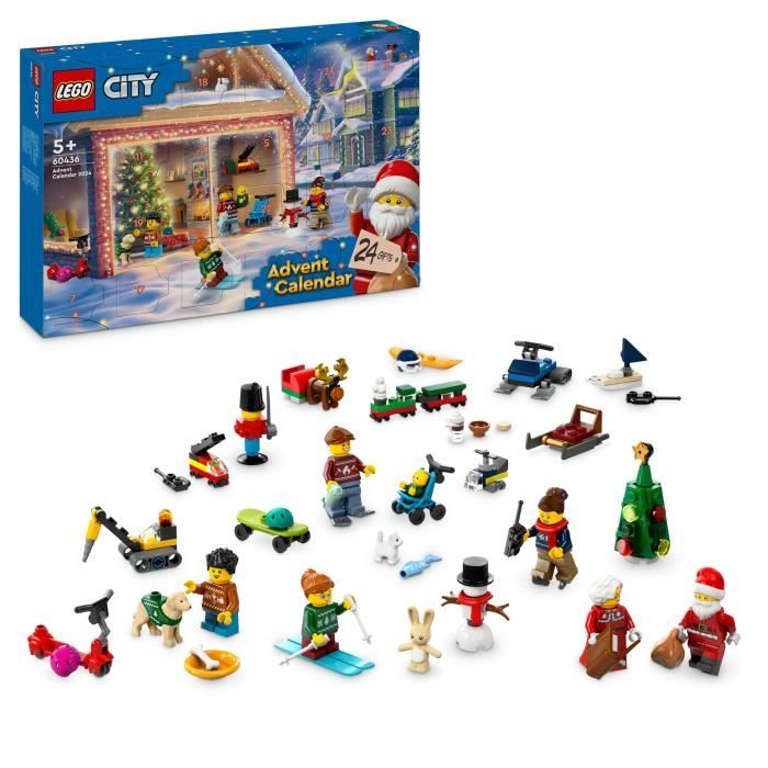 LEGO City 60436 Le calendrier de l’Avent 2024 - Compte a Rebours avant Noël pour Enfants