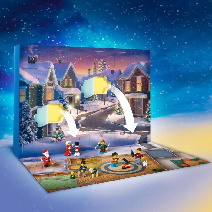 LEGO City 60436 Le calendrier de l’Avent 2024 - Compte a Rebours avant Noël pour Enfants