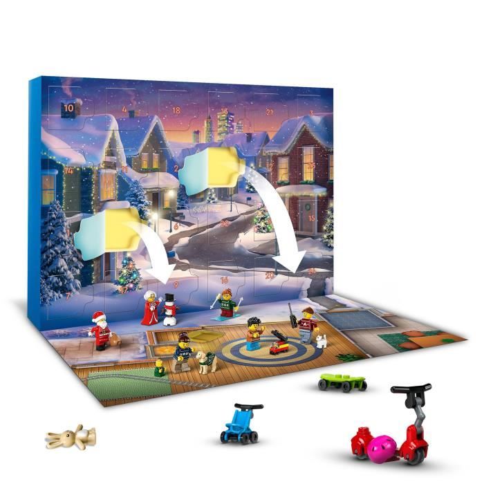 LEGO City 60436 Le calendrier de l’Avent 2024 - Compte a Rebours avant Noël pour Enfants