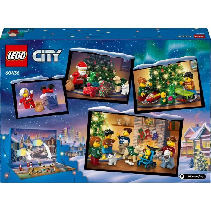 LEGO City 60436 Le calendrier de l’Avent 2024 - Compte a Rebours avant Noël pour Enfants