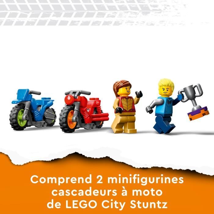 LEGO City Stuntz 60360 Le Défi de Cascade: les Cercles Rotatifs Jouet Moto pour 1 ou 2 Joueurs