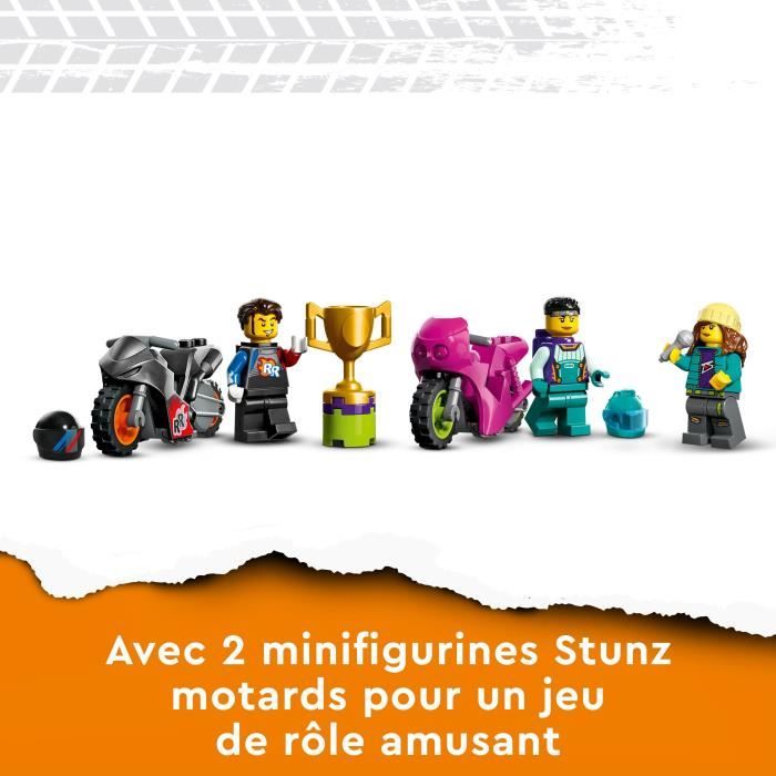 LEGO City Stuntz 60361 Le Défi Ultime des Motards Cascadeurs Jouet Motos pour 1 ou 2 Joueurs