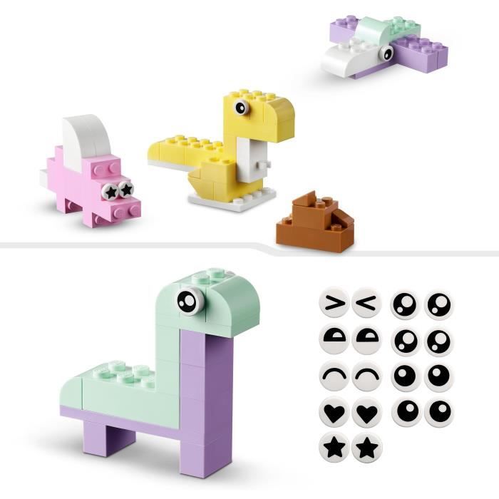 LEGO Classic 11028 L’Amusement Créatif Pastel Jouets Briques avec Dinosaure et Chat Cadeau