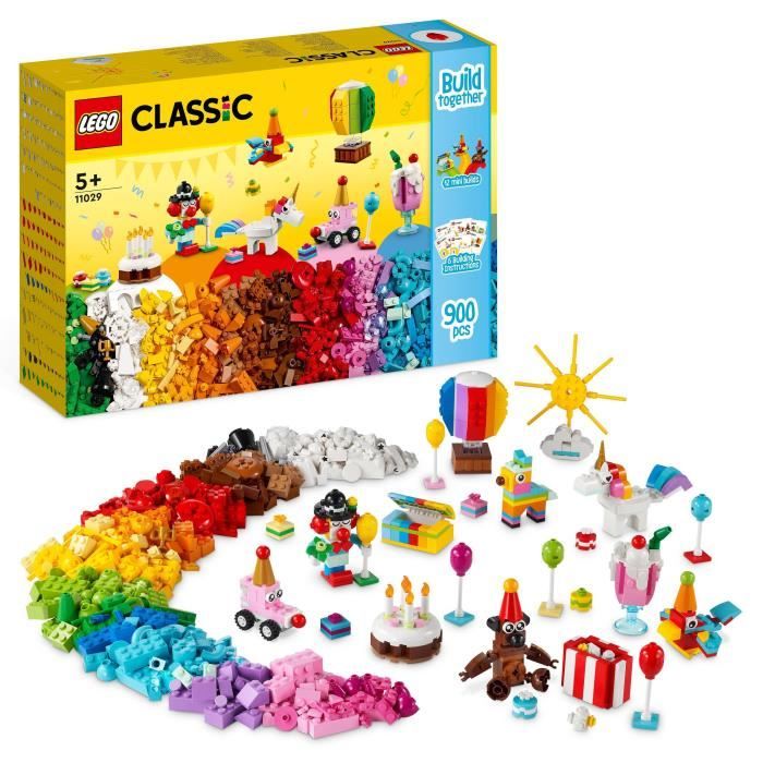 LEGO Classic 11029 Boîte de Fete Créative avec 12 Mini Jouets en Briques: Licorne Clown