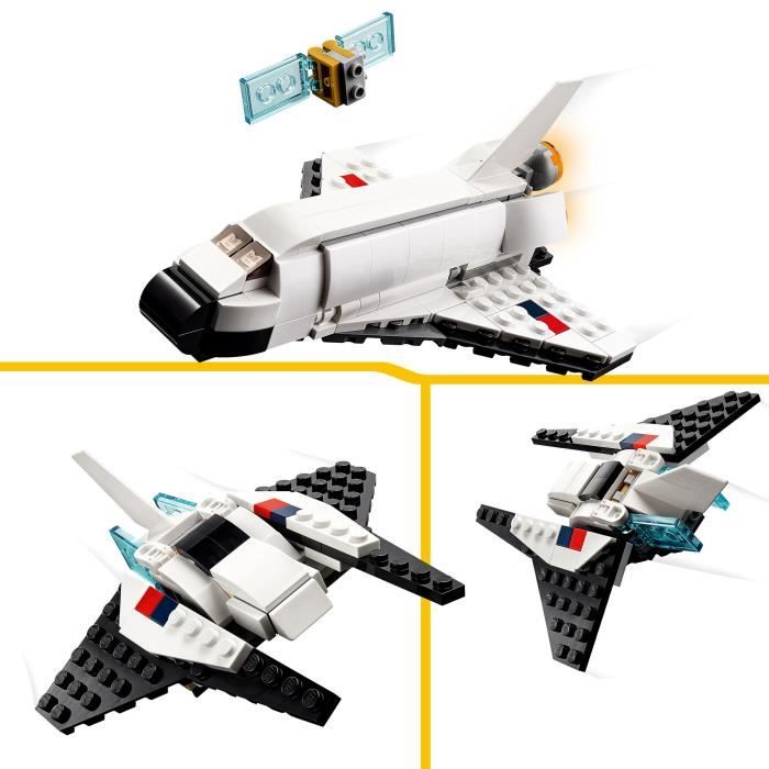 LEGO Creator 3-en-1 31134 La Navette Spatiale Jouet Figurine Astronaute avec Vaisseau Enfants 6 Ans