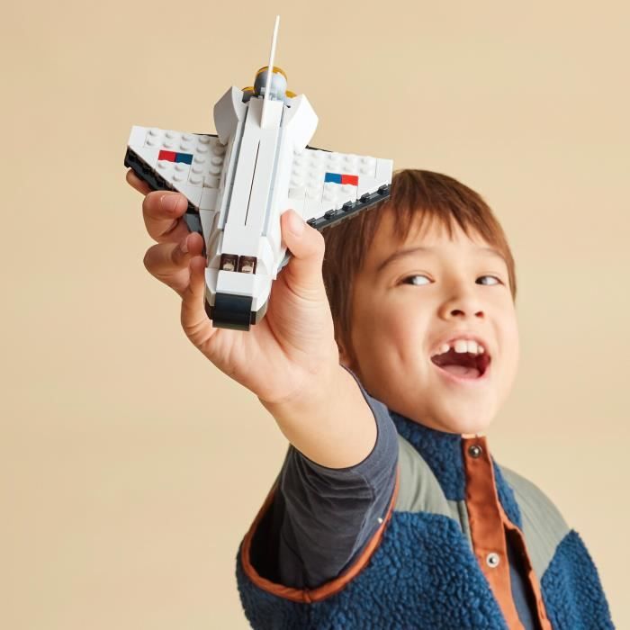 LEGO Creator 3-en-1 31134 La Navette Spatiale Jouet Figurine Astronaute avec Vaisseau Enfants 6 Ans