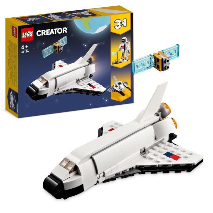 LEGO Creator 3-en-1 31134 La Navette Spatiale Jouet Figurine Astronaute avec Vaisseau Enfants 6 Ans