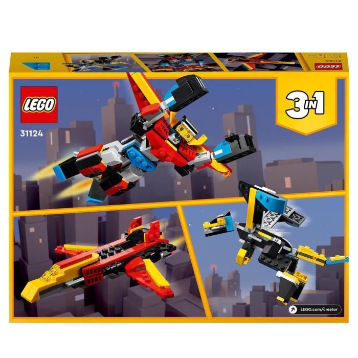 LEGO Creator 31124 Le Super Robot Jouet 3 en 1 Robot Dragon Avion