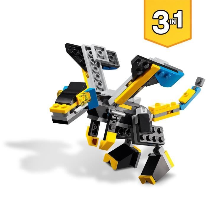 LEGO Creator 31124 Le Super Robot Jouet 3 en 1 Robot Dragon Avion