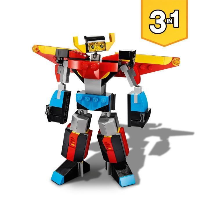 LEGO Creator 31124 Le Super Robot Jouet 3 en 1 Robot Dragon Avion